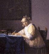 A lady writing. Johannes Vermeer